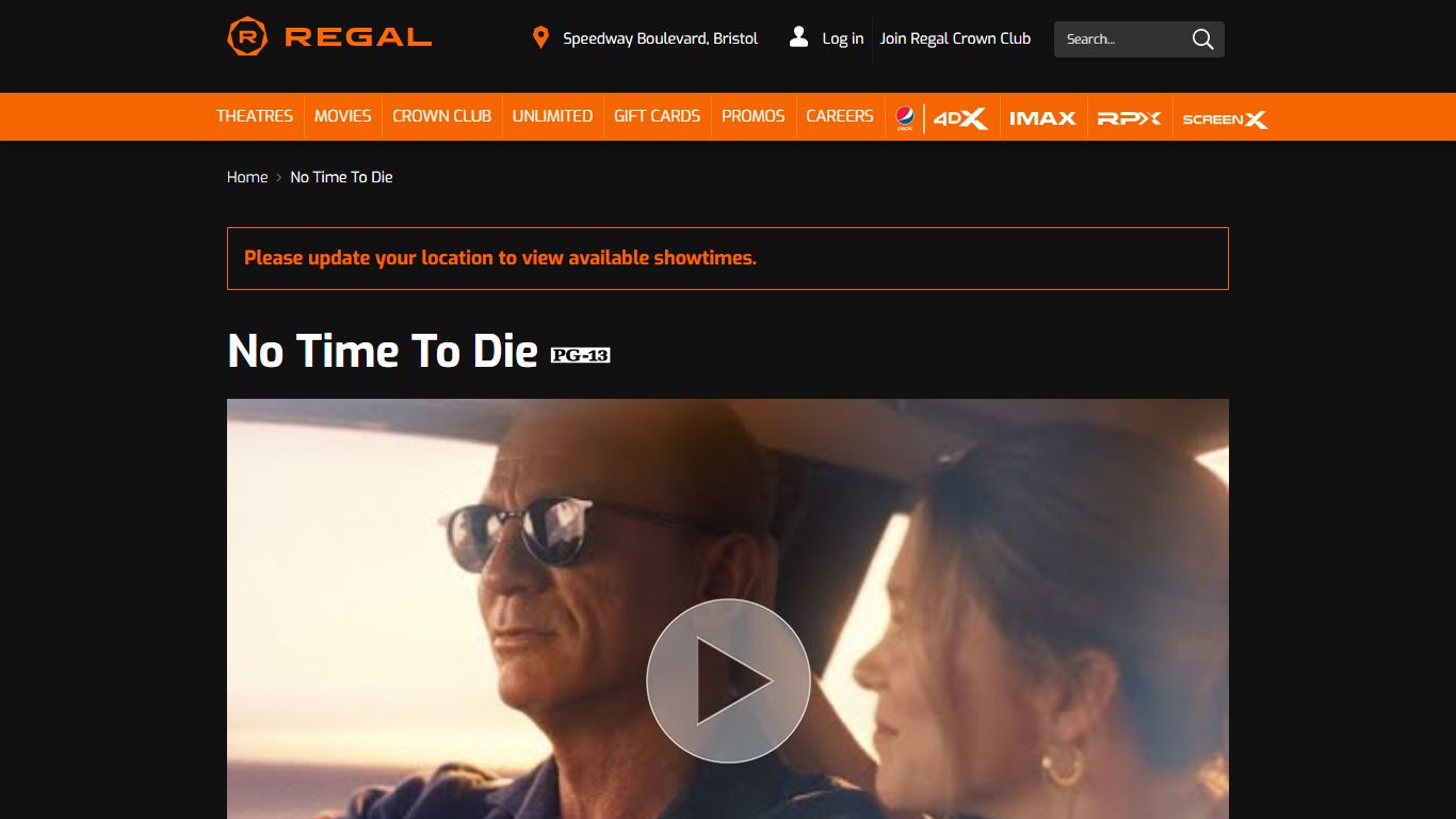 No Time To Die Movie Tickets and Showtimes Near Me | Regal - Regmovies.com