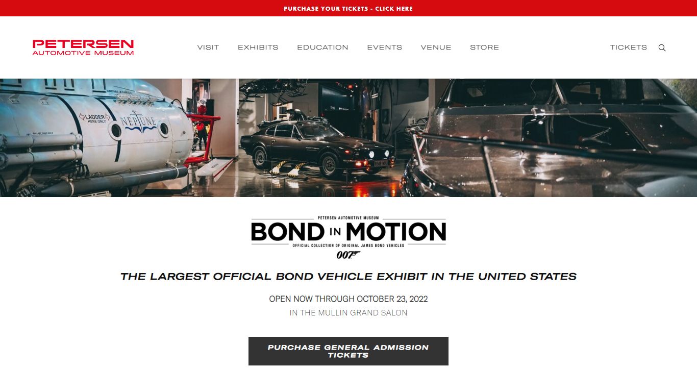 James Bond Exhibit | Bond in Motion — Petersen Automotive Museum